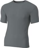 A4 Adult Short Sleeve Compression Crew Shirts