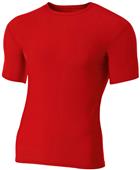 A4 Adult Short Sleeve Compression Crew Shirts