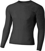 A4 Adult Youth Long Sleeve Compression Crew Shirt