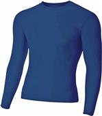 A4 Adult Youth Long Sleeve Compression Crew Shirt