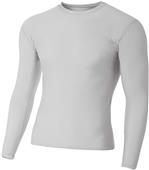 A4 Adult Youth Long Sleeve Compression Crew Shirt