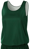 A4 Women's  Reversible Mesh Basketball Tank Jersey Outside: HUNTER, Inside: WHITE Primary