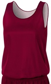 A4 Women's  Reversible Mesh Basketball Tank Jersey Outside: MAROON, Inside: WHITE Primary