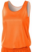 A4 Women's  Reversible Mesh Basketball Tank Jersey Outside: ORANGE, Inside: WHITE Primary