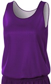 A4 Women's  Reversible Mesh Basketball Tank Jersey Outside: PURPLE, Inside: WHITE Primary