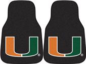 Fan Mats Univ of Miami Black Carpet Car Mats (set)