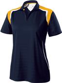 Ladies Wicking Textured Stripe Polo CO Ladies Wicking Textured Stripe Polo CO
