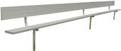 Gared Permanent Aluminum Benches with Backs Gared Permanent Aluminum Benches with Backs