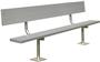 Gared Spectator Surface Mount Bench with Back