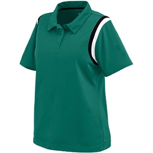 Womens 2-Color, 3-Buttons, Wicking Sport Polo Shirt 