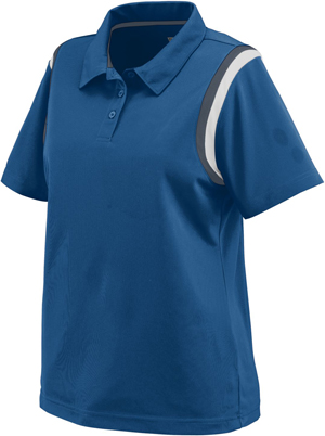 Womens 2-Color, 3-Buttons, Wicking Sport Polo Shirt . Printing is available for this item.