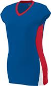 Womens Girls Fancy 3-Color Volleyball Jerseys ROYAL/RED/WHITE Primary