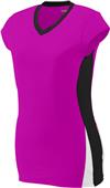 Womens Girls Fancy 3-Color Volleyball Jerseys POWER PINK/BLACK/WHITE Primary