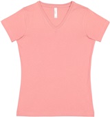 LAT Sportswear Ladies Fine Jersey V-Neck Tee