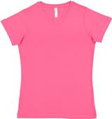 LAT Sportswear Ladies Fine Jersey V-Neck Tee