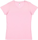 LAT Sportswear Ladies Fine Jersey V-Neck Tee