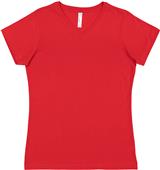 LAT Sportswear Ladies Fine Jersey V-Neck Tee