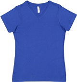 LAT Sportswear Ladies Fine Jersey V-Neck Tee