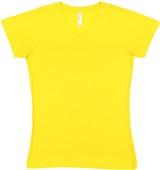 LAT Sportswear Ladies Fine Jersey V-Neck Tee