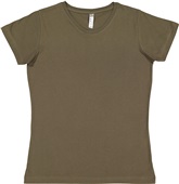 LAT Sportswear Ladies Fine Jersey Tee MILITARY GREEN Primary