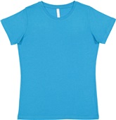 LAT Sportswear Ladies Fine Jersey Tee VINTAGE TURQUOISE Primary