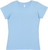 LAT Sportswear Ladies Fine Jersey Tee LIGHT BLUE Primary