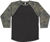 LAT Sportswear Youth 3/4 Sleeve Baseball Tee