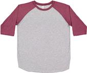 LAT Sportswear Youth 3/4 Sleeve Baseball Tee