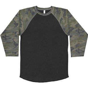 NÄHTE Apparel: Green and Blue Camo Baseball Jersey - $54 - Free shipping