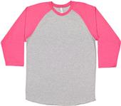 LAT Sportswear Adult 3/4 Sleeve Baseball Tee