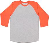 LAT Sportswear Adult 3/4 Sleeve Baseball Tee