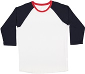 LAT Sportswear Adult 3/4 Sleeve Baseball Tee