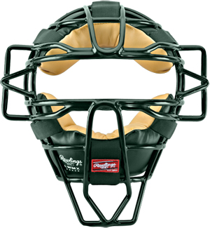 Protection Visage Arbitre PWX Masque D'arbitre Rawlings Pour Baseball Et Softball - Taille Unique, Noir, 3 Sangles Masque Unisexe Taille Unique