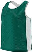 Augusta Ladies Reversible Tricot Mesh Lacrosse Tank 968 Outside: DARK GREEN/WHITE, Inside: WHITE/DARK GREEN Primary