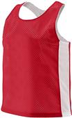 Augusta Ladies Reversible Tricot Mesh Lacrosse Tank 968 Outside: RED/WHITE, Inside: WHITE/RED Primary