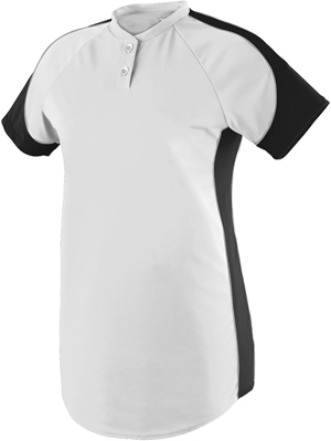Augusta Sportswear Ladies & Girls Blast Jersey WHITE/BLACK/SILVER GREY 