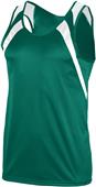 Augusta Youth Wicking Tank With Shoulder Insert 312 DARK GREEN/WHITE Primary