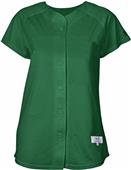 Women Girls Pin Dot Mesh Infield Softball Jersey