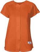 Women Girls Pin Dot Mesh Infield Softball Jersey