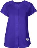 Women Girls Pin Dot Mesh Infield Softball Jersey