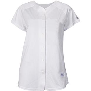 A4 Full Button Polyester Warp Knit Baseball Jersey | Baseball | Full Button | In-Stock | Jerseys WHC White/Cardinal
