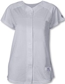 Women Girls Pin Dot Mesh Infield Softball Jersey