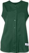 Womens/ Girls Sleeveless Full Button Softball Jersey