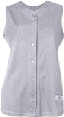 Womens/ Girls Sleeveless Full Button Softball Jersey