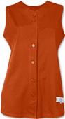 Womens/ Girls Sleeveless Full Button Softball Jersey