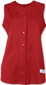 Womens/ Girls Sleeveless Full Button Softball Jersey