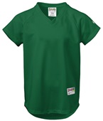  Girls (GM -Forest), Womens (WM - Orange or Red) V-Neck Pin Dot Mesh Qualify Softball Jersey