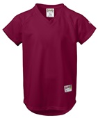  Girls (GM -Forest), Womens (WM - Orange or Red) V-Neck Pin Dot Mesh Qualify Softball Jersey