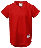  Girls (GM -Forest), Womens (WM - Orange or Red) V-Neck Pin Dot Mesh Qualify Softball Jersey