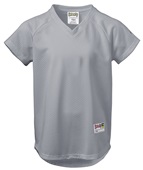  Girls (GM -Forest), Womens (WM - Orange or Red) V-Neck Pin Dot Mesh Qualify Softball Jersey